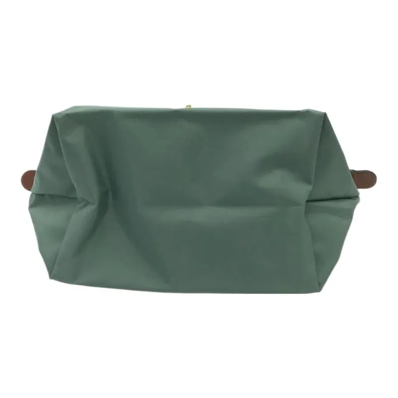 LONGCHAMP Le Pliage Cow Leather Trim Handbag Mini Women's Green-4