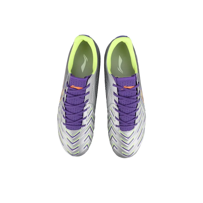LiNing Jin MG Rubber Short Studs Artificial Ground Soccer Shoes Men's Purple-3