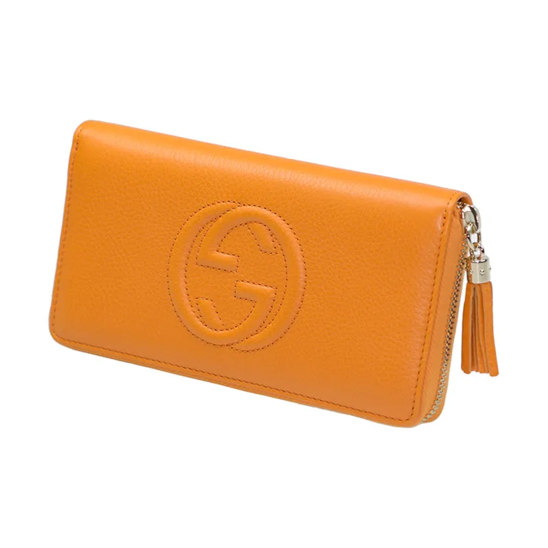 GUCCI Soho Leather Wallet Women's Yellow-1