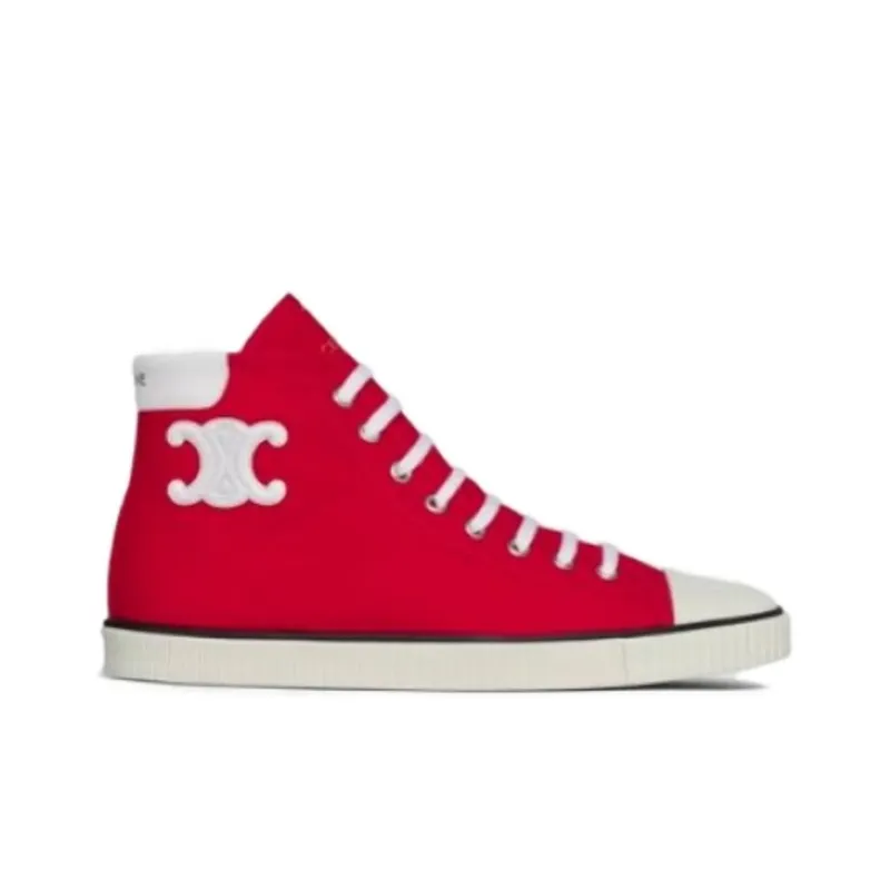 CELINE Stylish Skateboarding Shoes Women's Bright Red-1