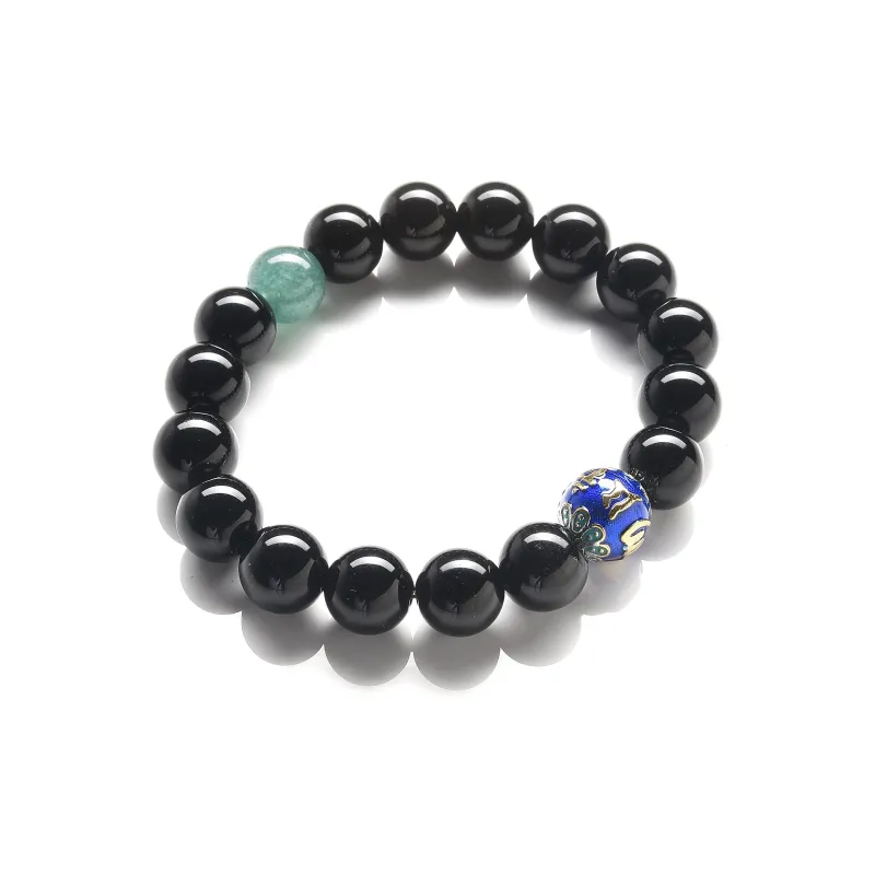 Abby's Wonderland Obsidian Jade Bracelets Unisex-4