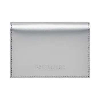 Balenciaga ESSENTIAL Calfskin Wallet Mini Women's Silver