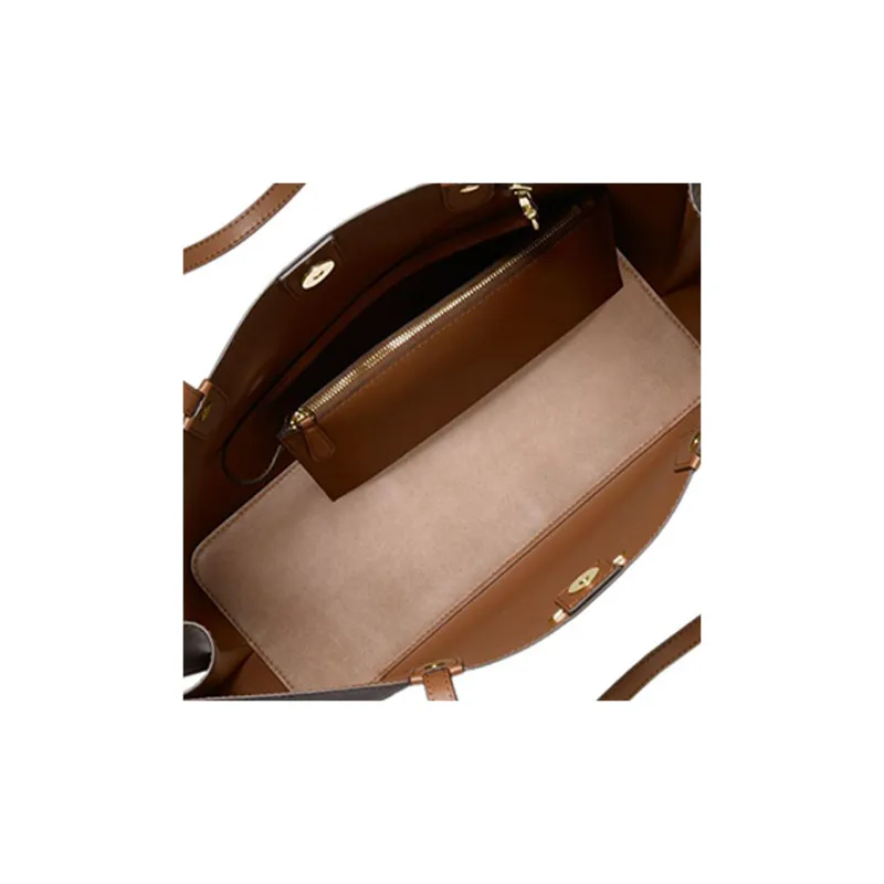 MICHAEL KORS Edith Canvas Combo Bag Tote Bag Shopping Bag Shoulder Bag Handbag Large Size Women's Acorn Brown-4