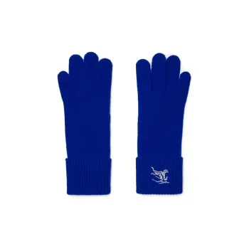 Burberry Knit Gloves Unisex Blue