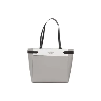 Kate Spade Staci Leather Tote Bag, Shopping Bag, Handbag Women's Gray