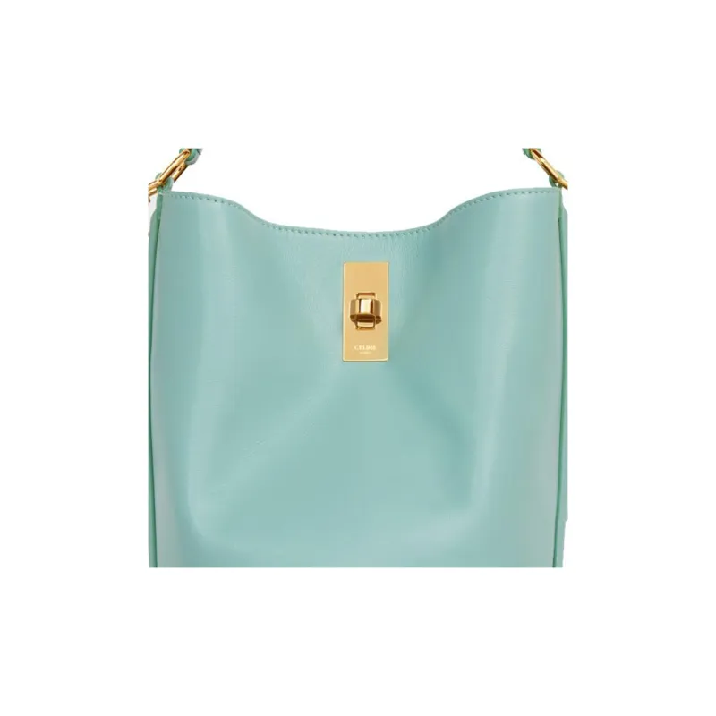 CELINE TEEN BUCKET Smooth Cow Leather Bucket Bag Handbag Shoulder Bag Crossbody Bag Women's Cool Mint Green-3