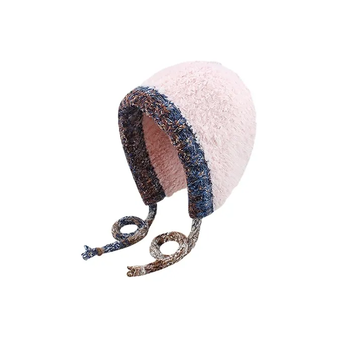 FREE RABBITⅡ Drawstring Lace Up Beanies Women's-2