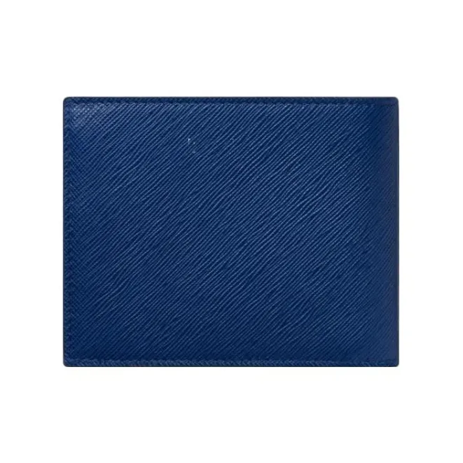 MONTBLANC Cow Leather Wallet Men's Indigo Blue-2