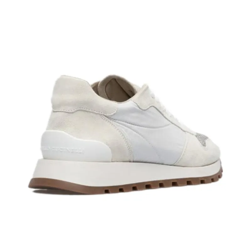 Brunello Cucinelli Low Top Casual Shoes Women's White Beige-4