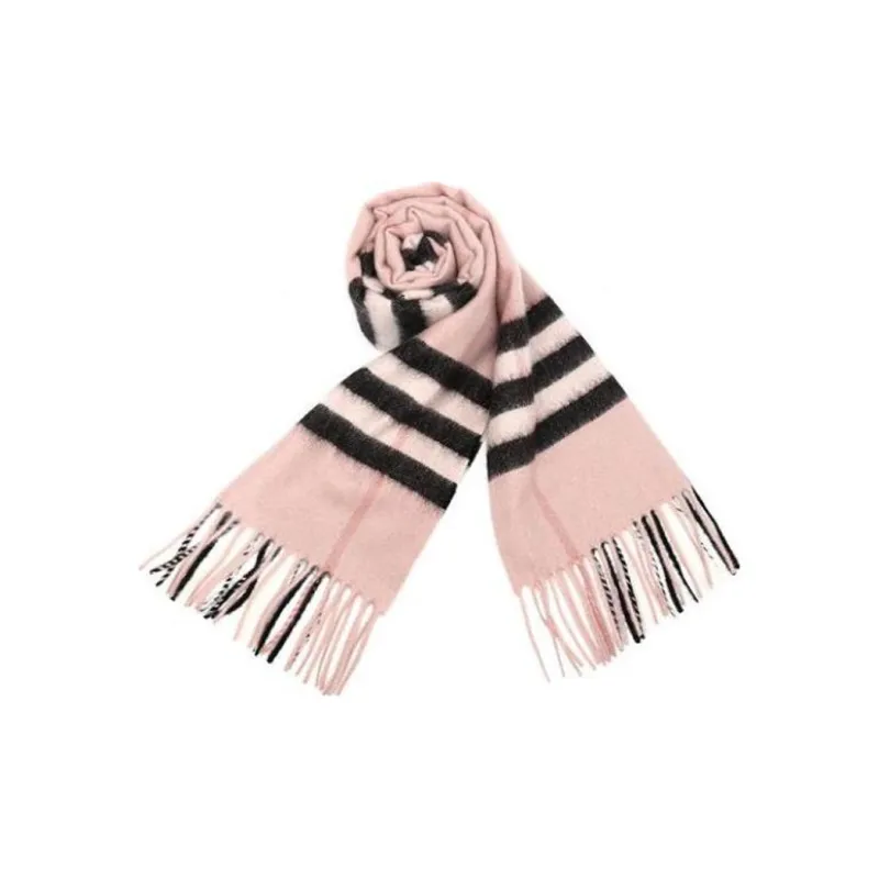 Burberry Knit Scarves Unisex Pink/Black-1