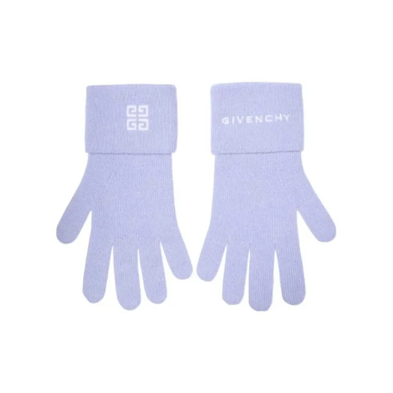 GIVENCHY Knit Gloves Unisex Purple-0