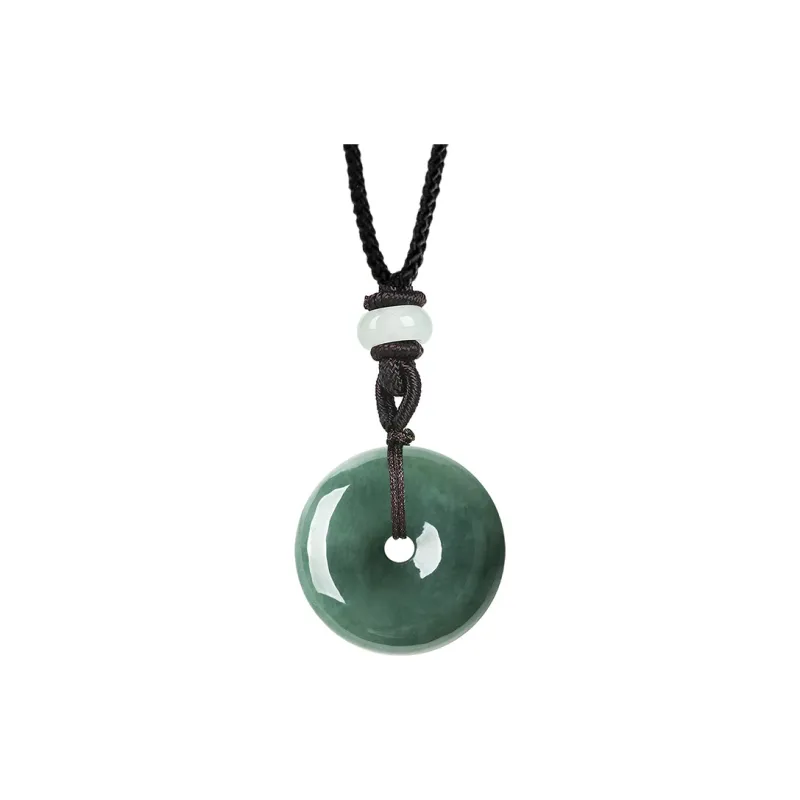 Qing Yi Bean Type Jadeite Pendants Unisex-0