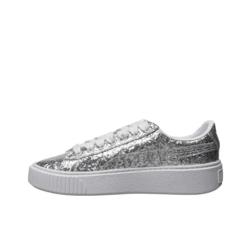 PUMA Basket Starp Glitter Silver Women's