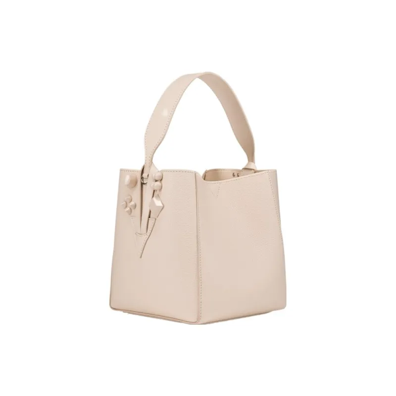 CL LUBOTING Grained Calfskin Bucket Bags Shoulder Bag Crossbody Bag Handbag Mini Women's Milk White-1