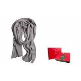 Light Gray Solid Color Scarves+Christmas Gift Box Sets