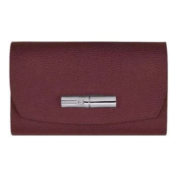 LONGCHAMP Cow Leather Wallet Women's Plum