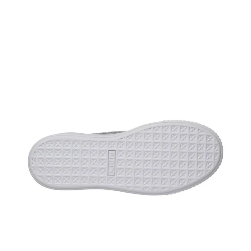 PUMA Basket Strap Glitter 'Silver' Women's-4