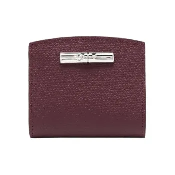 LONGCHAMP Roseau Cow Leather Wallet Women's Plum