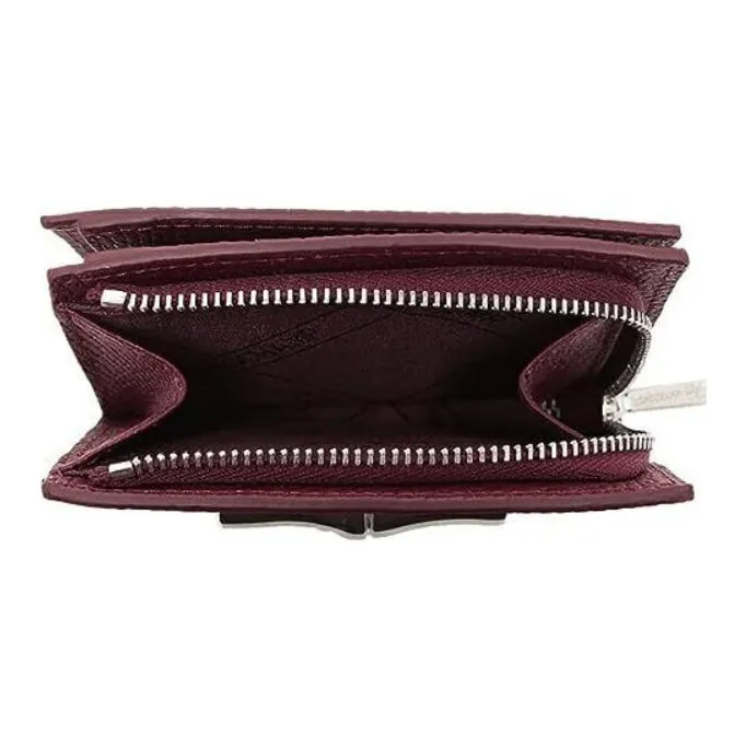 LONGCHAMP Roseau Cow Leather Wallet Women's Plum-4