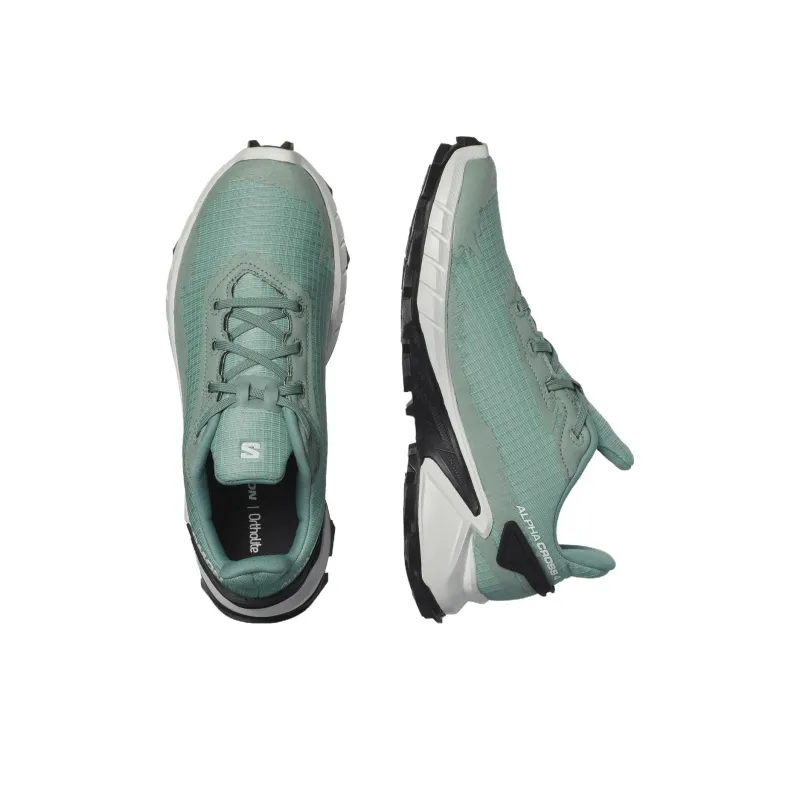 SALOMON Alphacross 4 Cushioning, Wear Resistant Low Top Running Shoes Women's Green-2