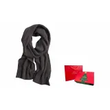 Dark Gray Solid Color Scarves+Christmas Gift Box Sets