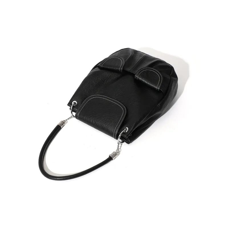 MASTER CANVAS Leather Canvas Bag Shoulder Bag Handbag Shoulder Bag Regular Unisex Black-3