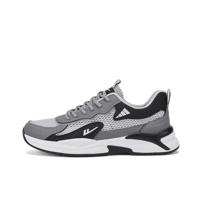 Warrior Anti Slip Wear Resistant Low Top Casual Shoes Men's Gray Black-0