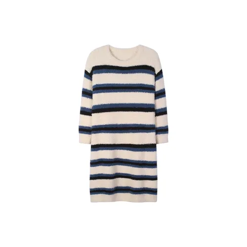 Sha Qian Nightgown For Fall And Winter Women's Blue