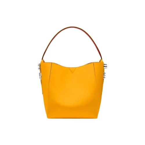 CL LUBOTING Satin Bucket Bags Handbags Mini Women's Yellow