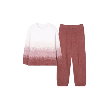 Sha Qian Pajama Set For Fall And Winter Women's Purple