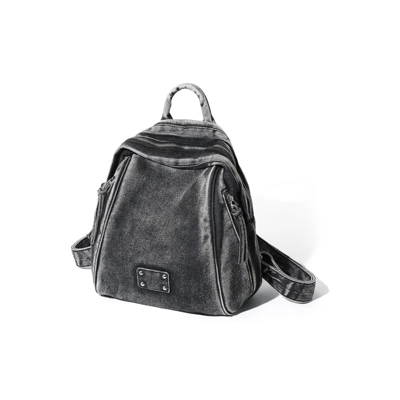 MASTER CANVAS Fabric Backpacks Backpack Medium Size Unisex Blue/Black/Brown-6