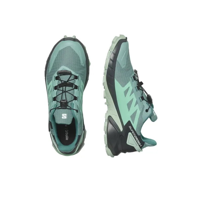 SALOMON Supercross 4 Cushioning Wear Resistant Low Top Running Shoes Women's Green-1