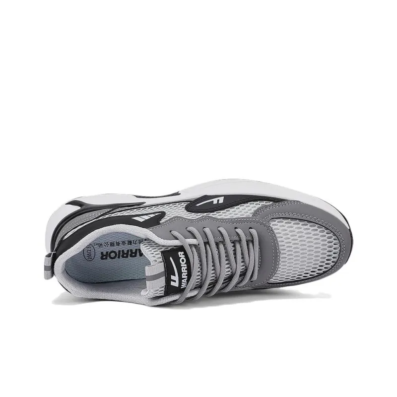 Warrior Anti Slip Wear Resistant Low Top Casual Shoes Men's Gray Black-2