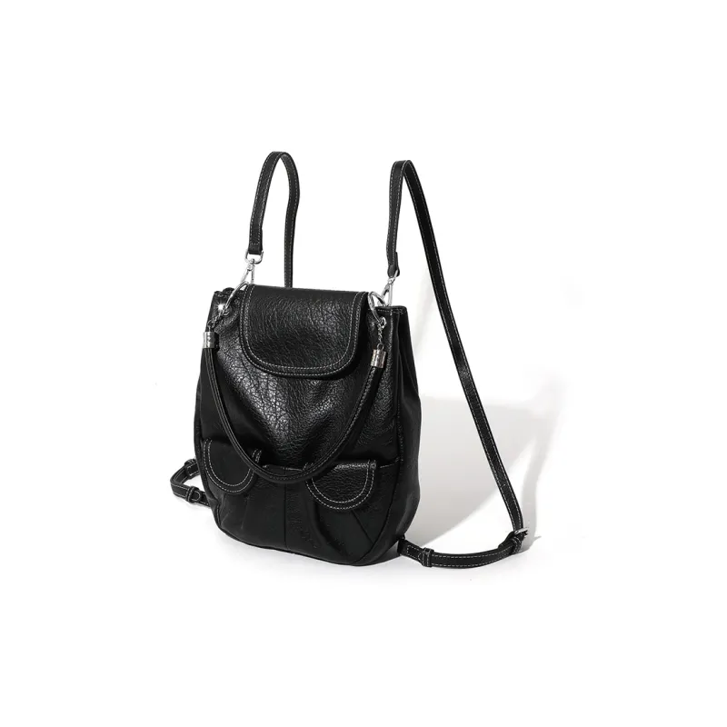 MASTER CANVAS Leather Canvas Bag Shoulder Bag Handbag Shoulder Bag Regular Unisex Black-2