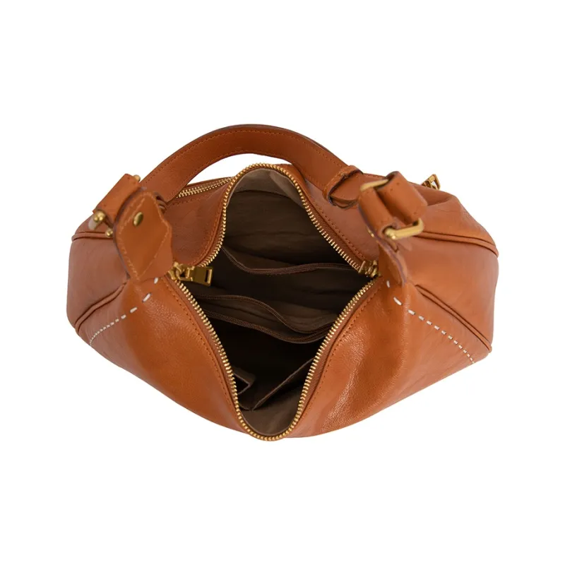 VENOF Genuine Cow Leather Shoulder Bag For Women's Women's Effortless Coffee Brown/Comfortable Brown-8