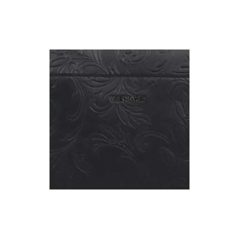 FANSIZHE Leather Fanny Pack Crossbody Bags Men's Black-4