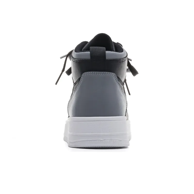 Warrior Wing Series Slip Resistant Cushioning Wear Resistant Lightweight High Top Skateboard Shoes Men's Black-12