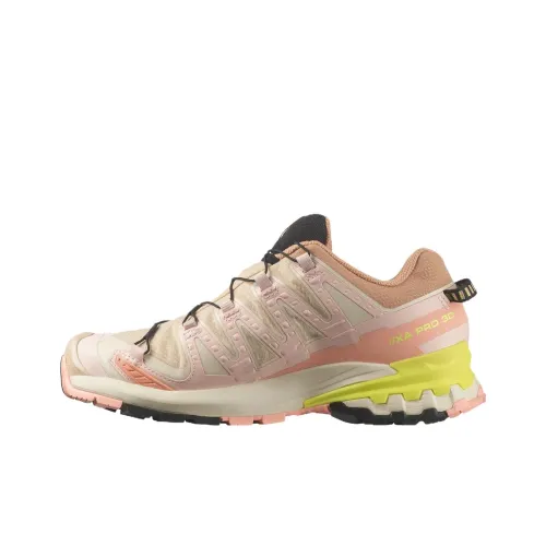 SALOMON XA Pro 3D V9 Outdoor Shoes Women's Low-Top Beige/Pink