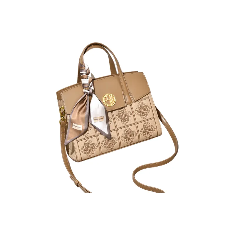 Versman PU Shoulder Bag, Crossbody Bag, Handbag Tubas Women's Apricot & Khaki-2