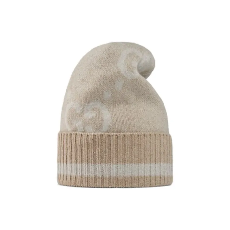 GUCCI Cashmere Beanies Women's Beige-1