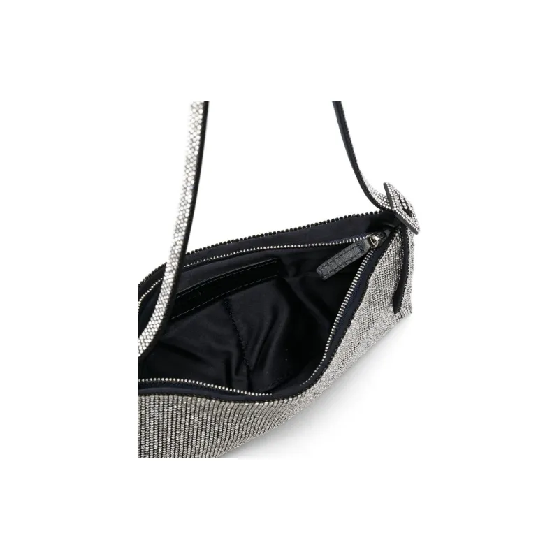 BENEDETTA BRUZZICHES Fabric Handbag Shoulder Bag Women's Silver/Black-3