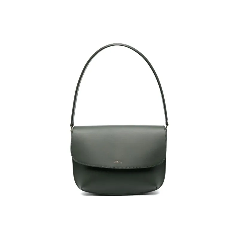 A.P.C Calfskin Handbag Shoulder Bag Women's Green-0