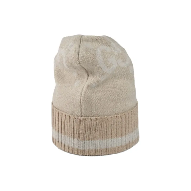 GUCCI Cashmere Beanies Women's Beige-2