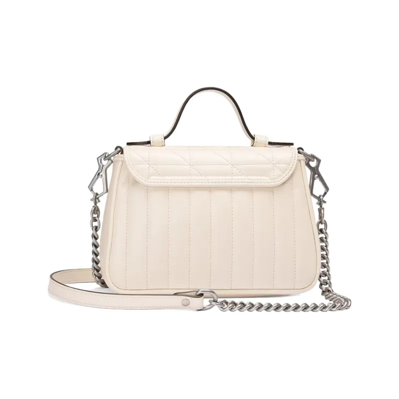 GUCCI Marmont Leather Messenger Bag, Handbag, Shoulder Bag, Crossbody Bag Mini Women's White-2