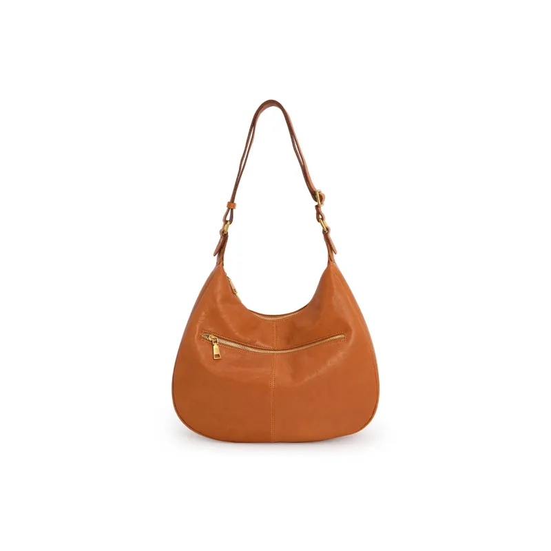 VENOF Genuine Cow Leather Shoulder Bag For Women's Women's Effortless Coffee Brown/Comfortable Brown-9