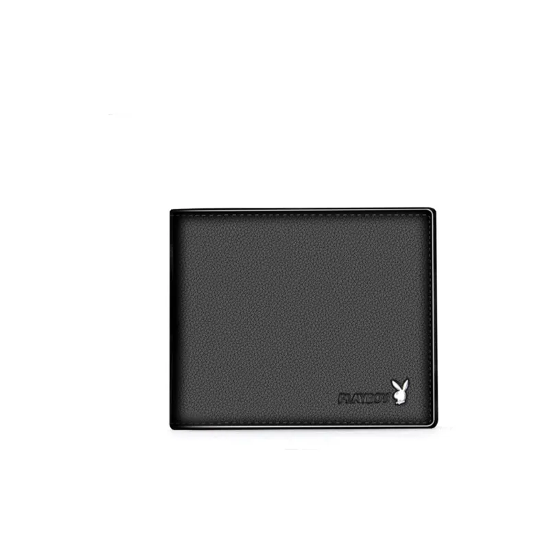 Playboy Top Grain Cow Leather Wallet Regular Men's Black-5