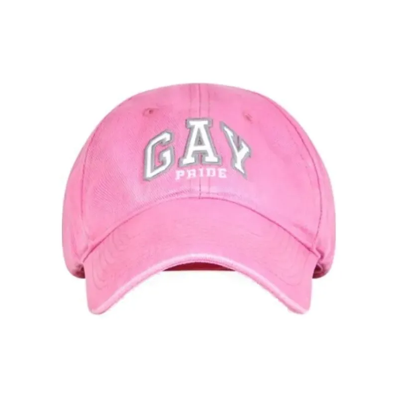 Balenciaga Cotton Baseball Caps Men's Pink-0