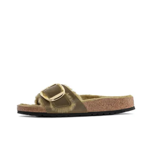 Birkenstock Slide Slippers Women's Olive Narrow Fit