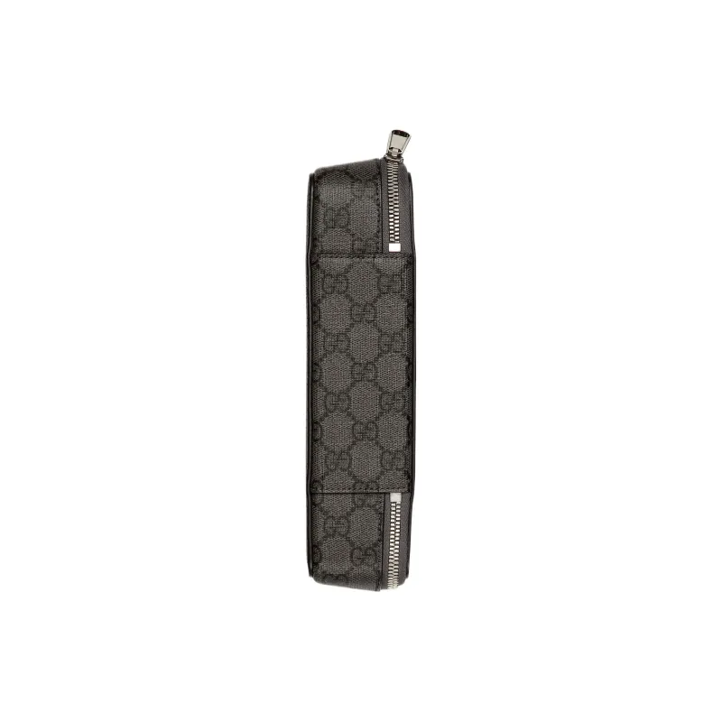 GUCCI Ophidia Canvas With Leather Binding Crossbody Canvas Bag Shoulder Bags Men's Gray & Black-6