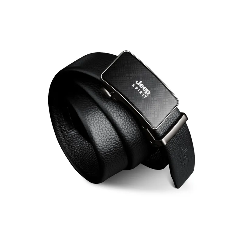 JEEP SPIRIT Youth Business Automatic Buckle Leather Belts Men's Width  3.5cm-2